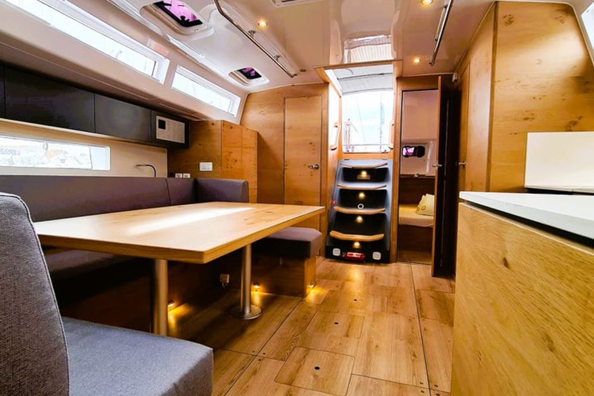 Galley of First Edition, a Elan Impression 45 sailboat at Grad Šibenik, Croatia