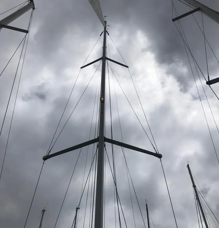 Alboran Limoncello (Majorca), a Jeanneau Sun Odyssey 419 sailboat at es Jonquet, Spain