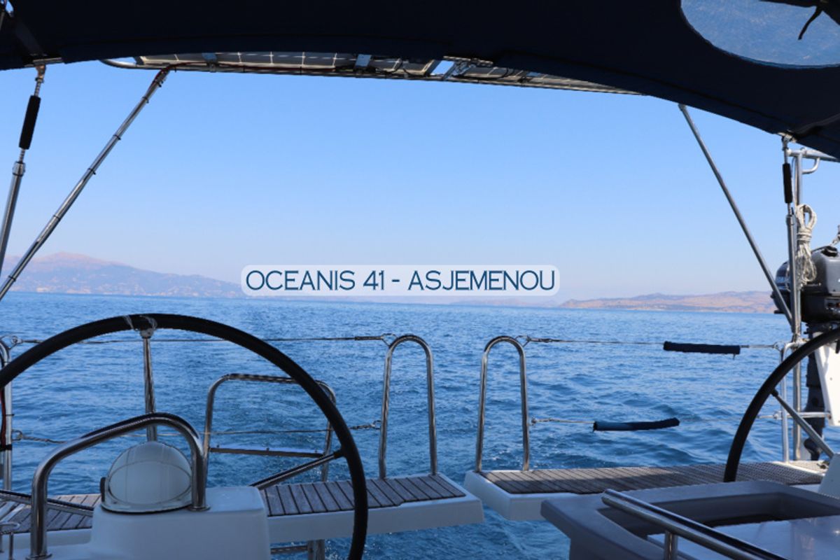 Cockpit of Comfort, a Beneteau Oceanis 41 sailboat at Gouvia, Greece
