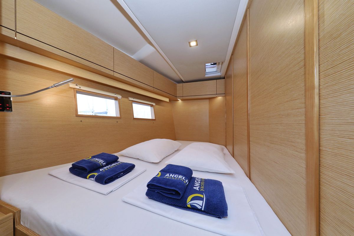 Cabin on Air King, a Hanse Yachts Hanse 548 sailboat at Grad Trogir, Croatia
