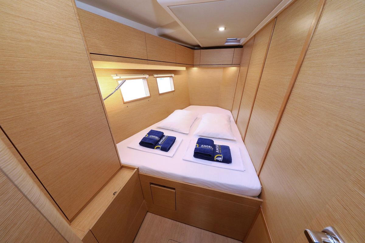Cabin on Air King, a Hanse Yachts Hanse 548 sailboat at Grad Trogir, Croatia