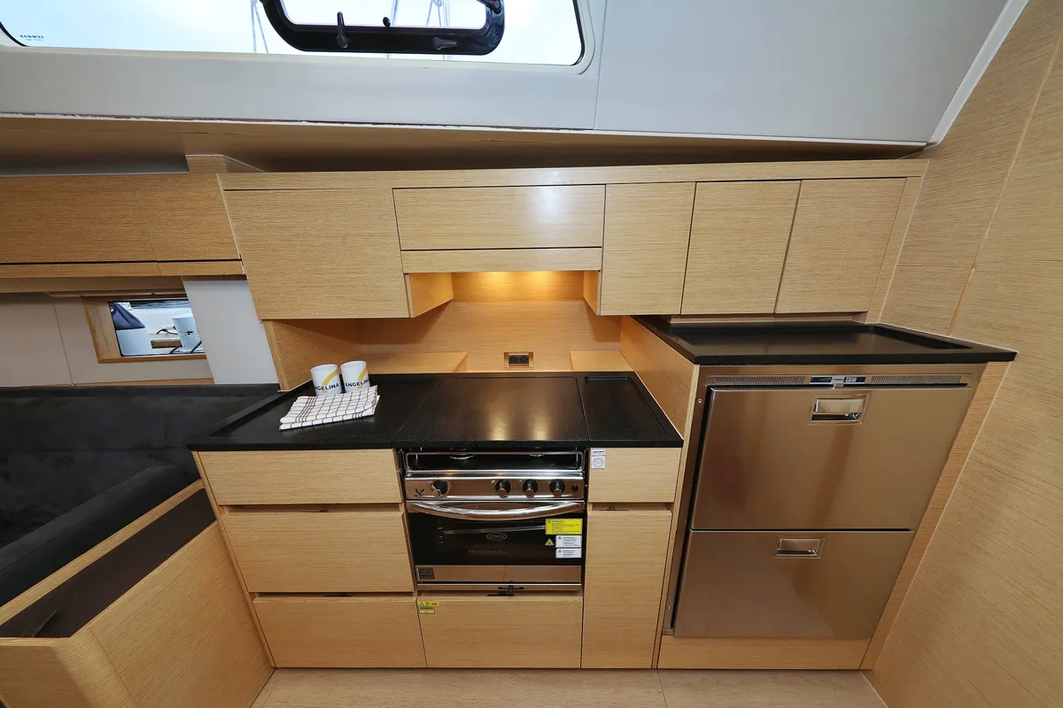 Galley of Air King, a Hanse Yachts Hanse 548 sailboat at Grad Trogir, Croatia