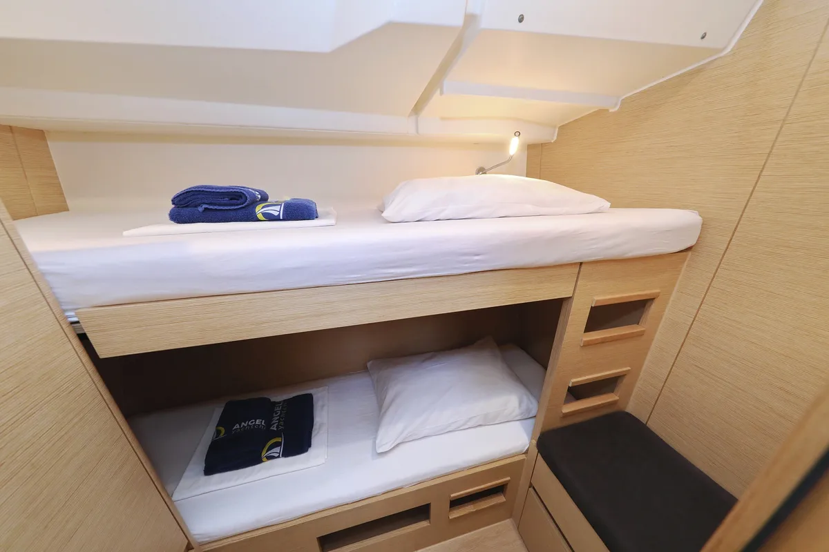 Cabin on Air King, a Hanse Yachts Hanse 548 sailboat at Grad Trogir, Croatia