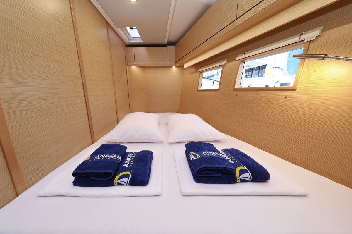 Cabin on Air King, a Hanse Yachts Hanse 548 sailboat at Grad Trogir, Croatia
