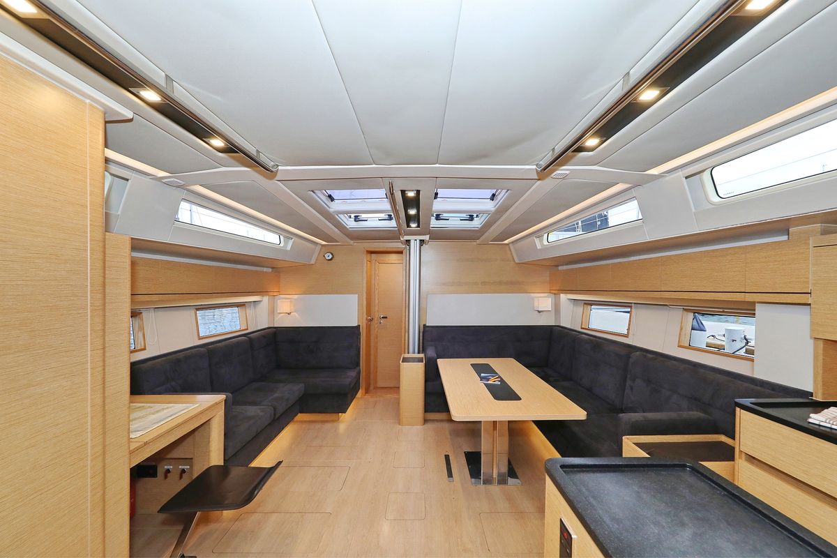 Salon of Air King, a Hanse Yachts Hanse 548 sailboat at Grad Trogir, Croatia