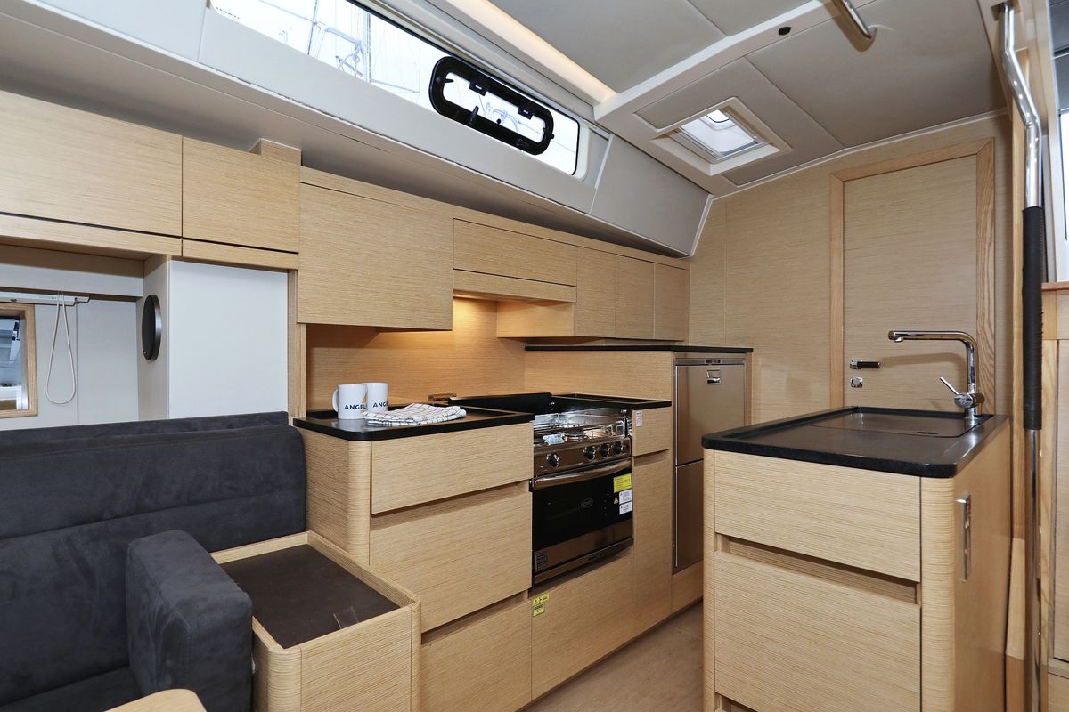 Galley of Air King, a Hanse Yachts Hanse 548 sailboat at Grad Trogir, Croatia