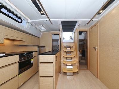 Galley of Air King, a Hanse Yachts Hanse 548 sailboat at Grad Trogir, Croatia