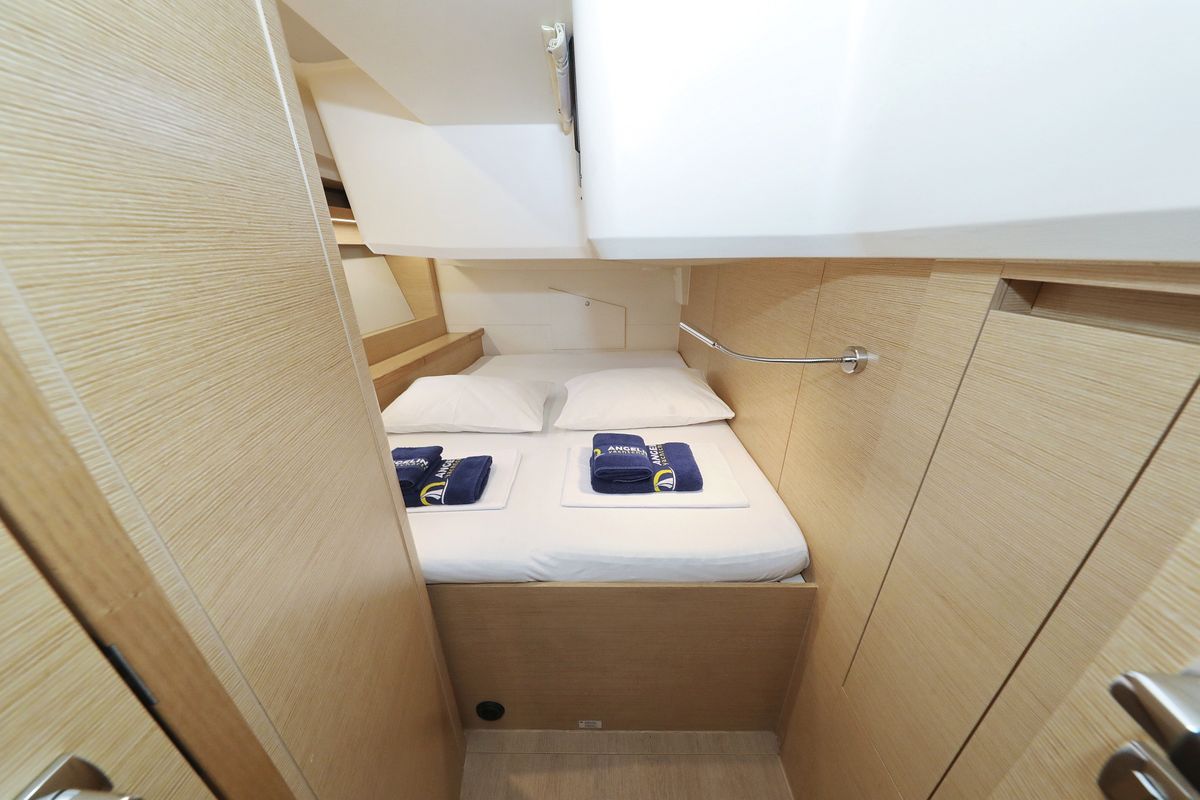 Cabin on Air King, a Hanse Yachts Hanse 548 sailboat at Grad Trogir, Croatia