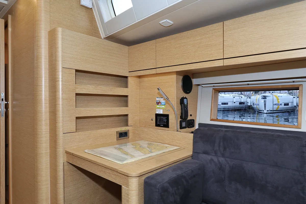 Salon of Air King, a Hanse Yachts Hanse 548 sailboat at Grad Trogir, Croatia