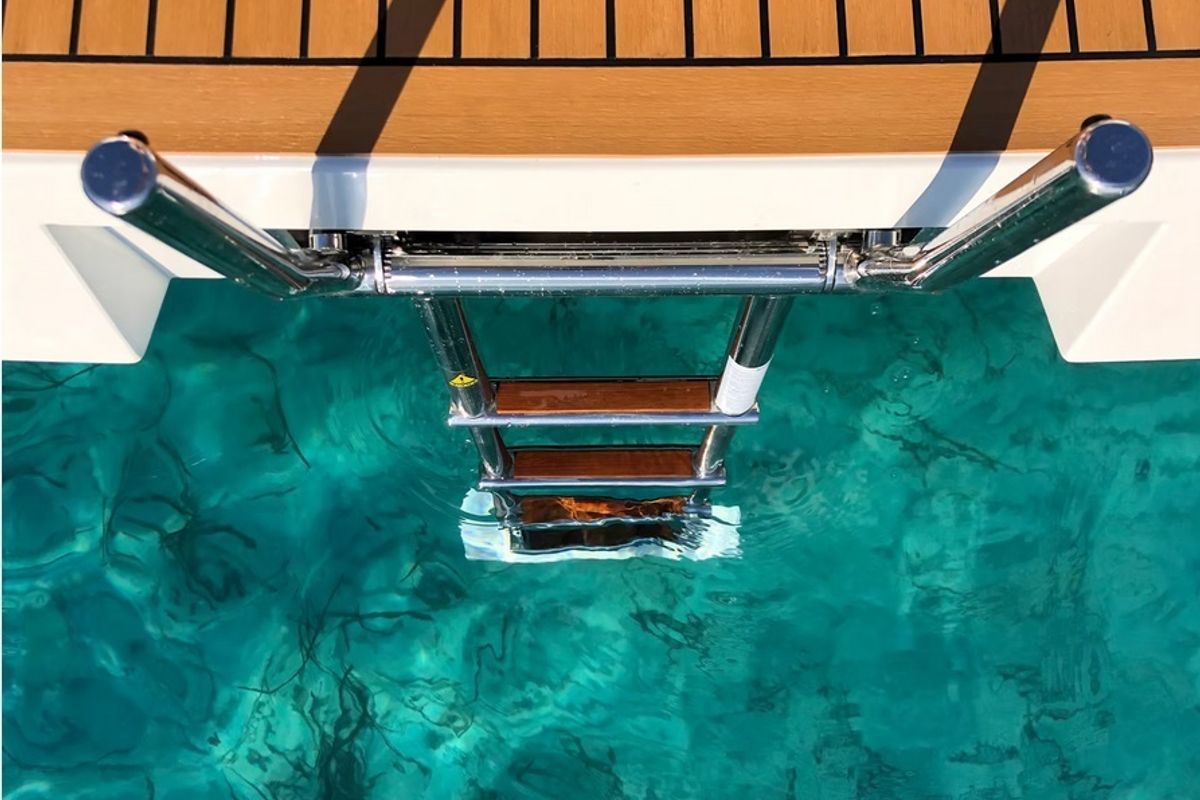 Bliss, a De Antonio Yachts De Antonio D42 motorboat at Lavreotiki Municipal Unit, Greece