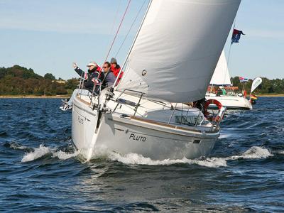 Exterior view of Pluto, a Jeanneau Sun Odyssey 379 sailboat at Flensburg, Germany