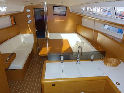 Head on Pluto, a Jeanneau Sun Odyssey 379 sailboat at Flensburg, Germany