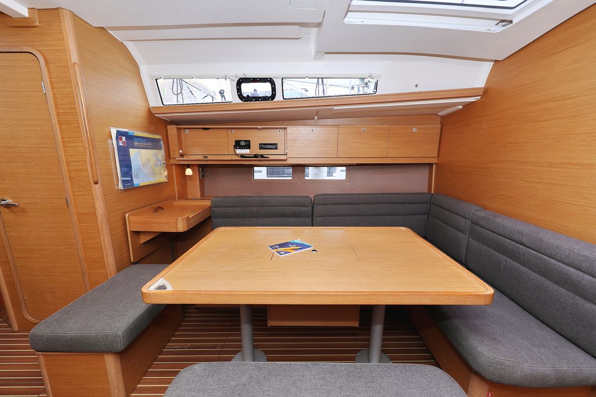 Salon of Horido, a Dufour 460 GL sailboat at Grad Trogir, Croatia