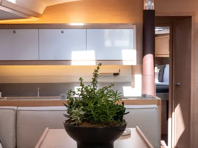 Galley of Ionian Blue, a Dufour 530 sailboat at Preveza, Greece