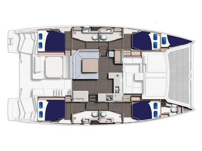 Exterior view of Moorings 4500L Exclusive, a Leopard 45 catamaran at Procida, Italy