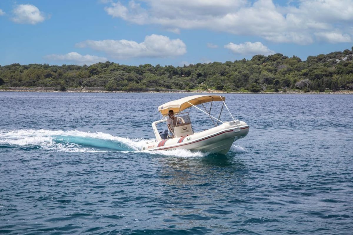 Exterior view of 281744ML, a Barracuda 530 RIB motorboat at Mali Lošinj, Croatia
