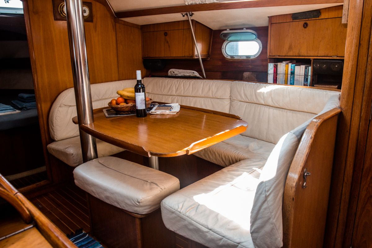 Salon of Sophia, a Jeanneau Sun Odyssey 33 sailboat at Volos Municipality, Greece