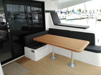 Deck of Sol, a Lagoon 42 catamaran at Alameda, United States