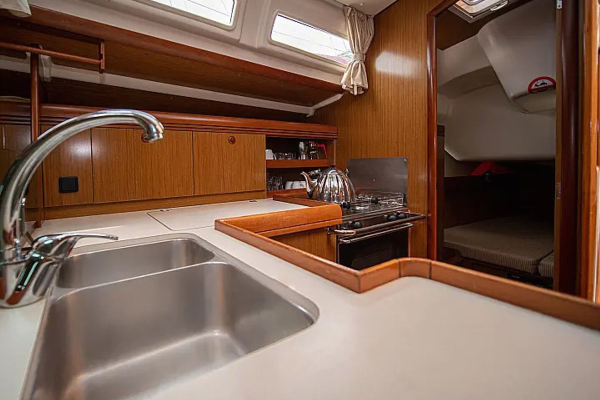 Galley of Mila, a Jeanneau Sun Odyssey 42 i sailboat at Volos Municipality, Greece