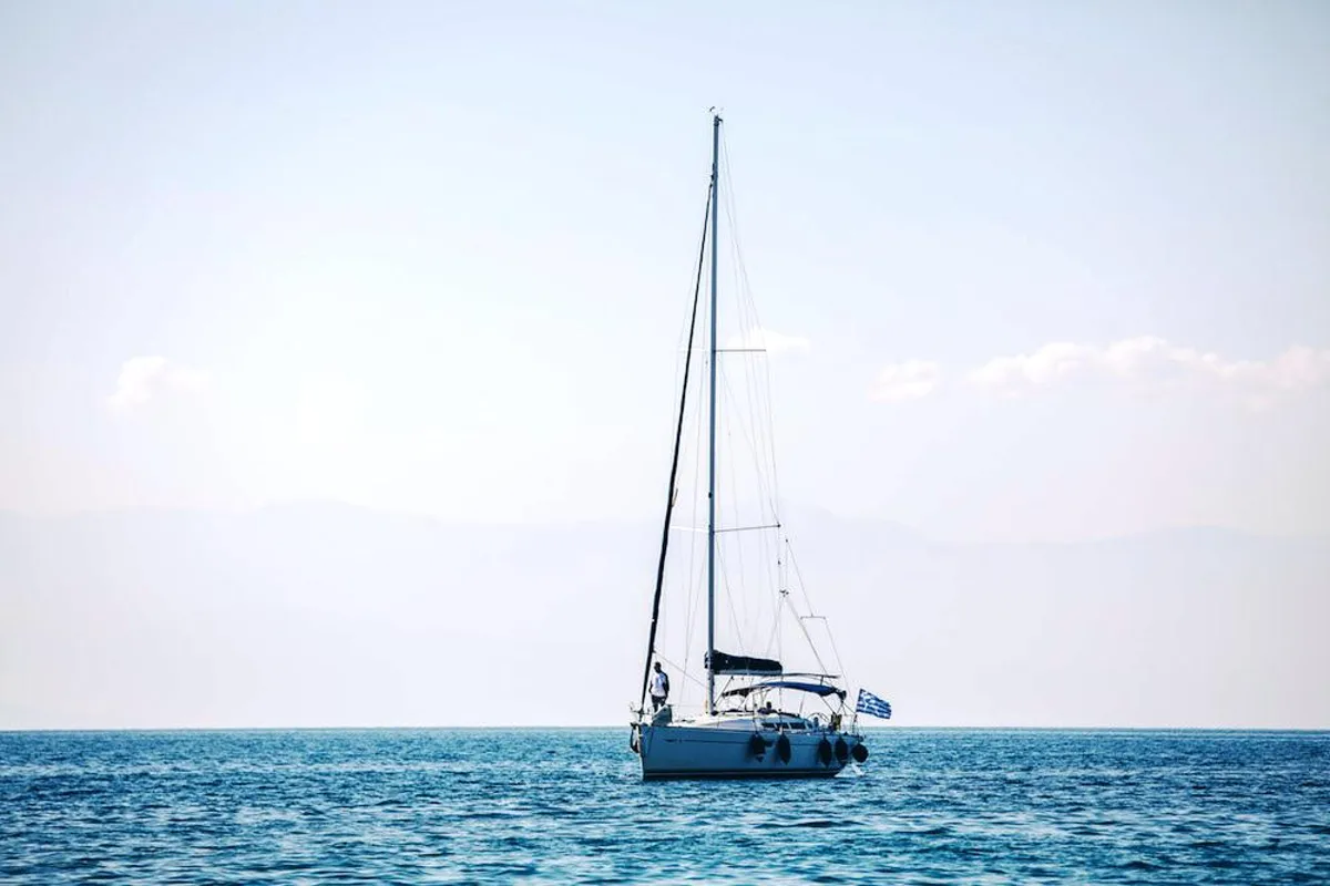Exterior view of Mila, a Jeanneau Sun Odyssey 42 i sailboat at Volos Municipality, Greece