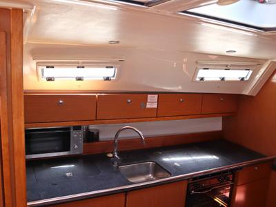 Galley of Fortuna Redux, a Bavaria Cruiser 40 sailboat at Athens, Greece