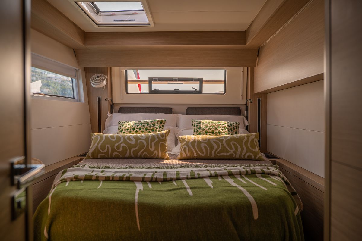Cabin on Sailuxe - Clementina, a Lagoon 51 catamaran at Salerno, Italy