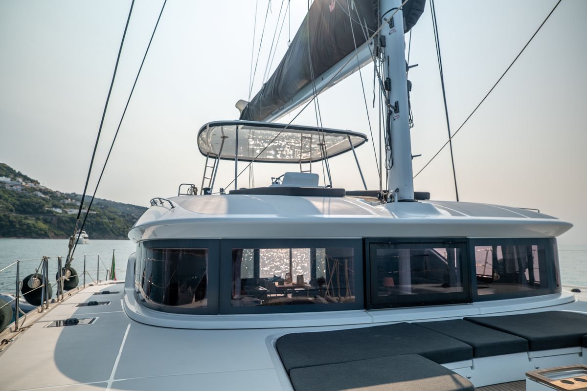 Exterior view of Sailuxe - Clementina, a Lagoon 51 catamaran at Salerno, Italy
