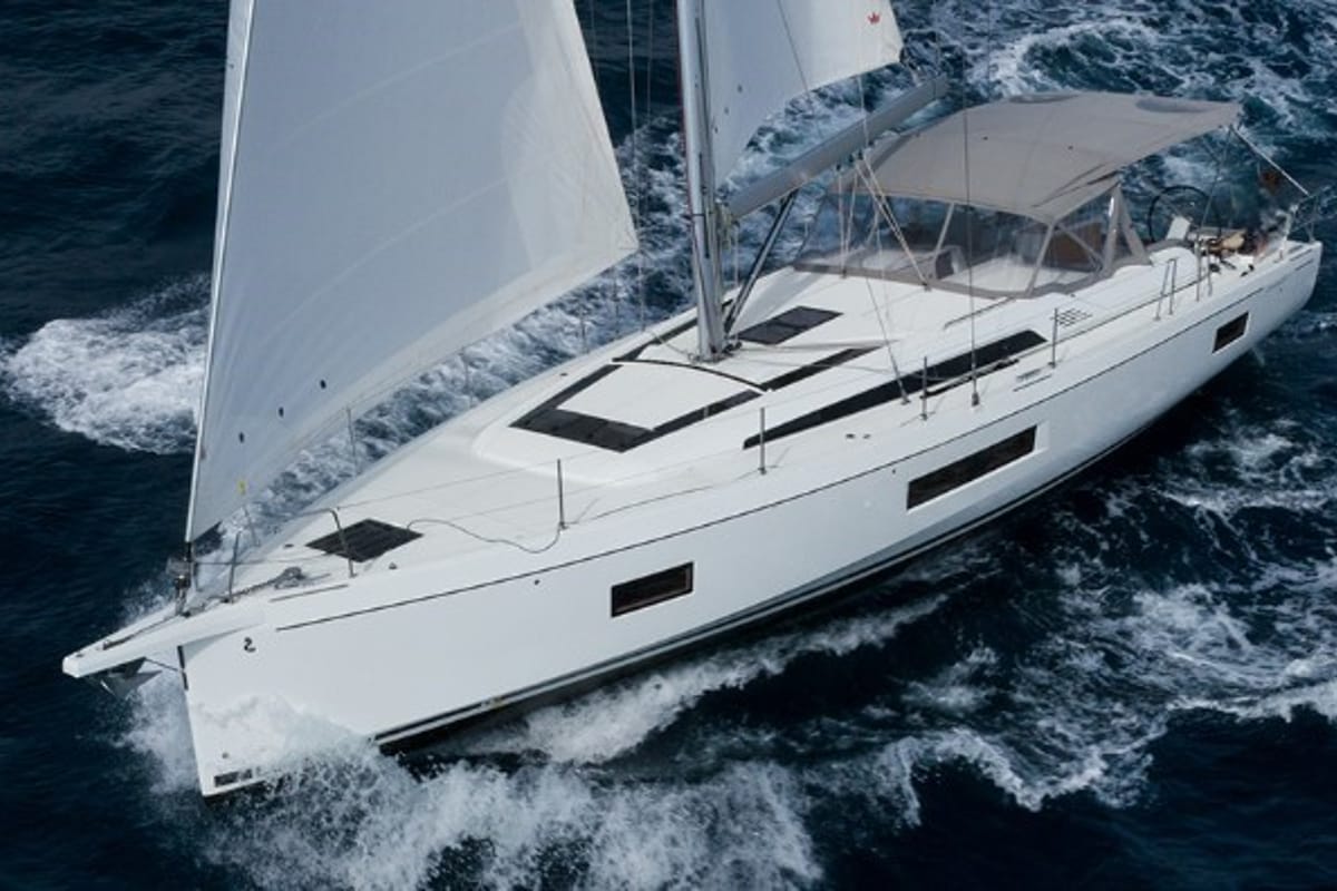 Exterior view of All Blue II, a Beneteau Oceanis 51.1 sailboat at Municipal Unit of Lefkada, Greece