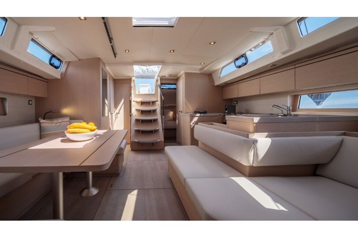 Salon of All Blue II, a Beneteau Oceanis 51.1 sailboat at Municipal Unit of Lefkada, Greece