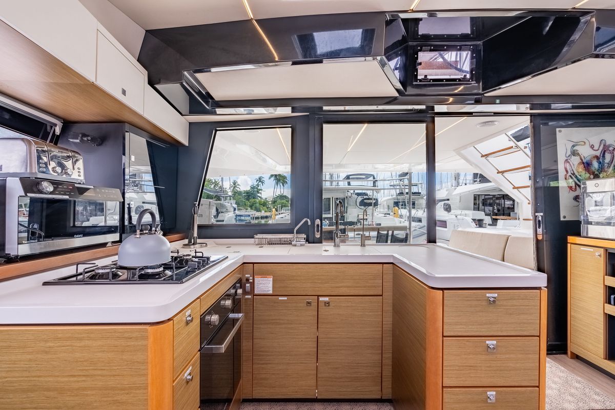 Cabin on Luna, a Nautitech Rochefort Nautitech 46 Fly catamaran at Road Town, British Virgin Islands