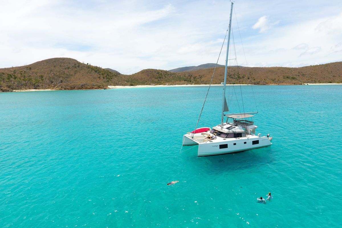 Exterior view of Luna, a Nautitech Rochefort Nautitech 46 Fly catamaran at Road Town, British Virgin Islands
