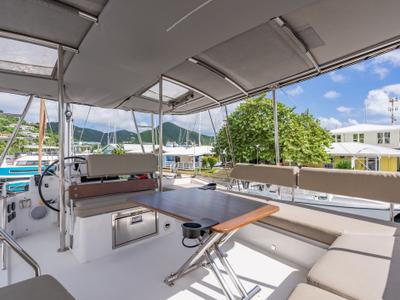 Salon of Luna, a Nautitech Rochefort Nautitech 46 Fly catamaran at Road Town, British Virgin Islands