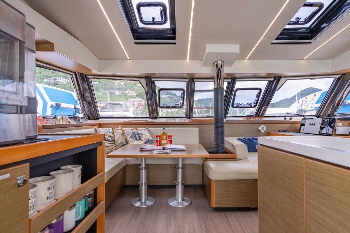 Galley of Luna, a Nautitech Rochefort Nautitech 46 Fly catamaran at Road Town, British Virgin Islands
