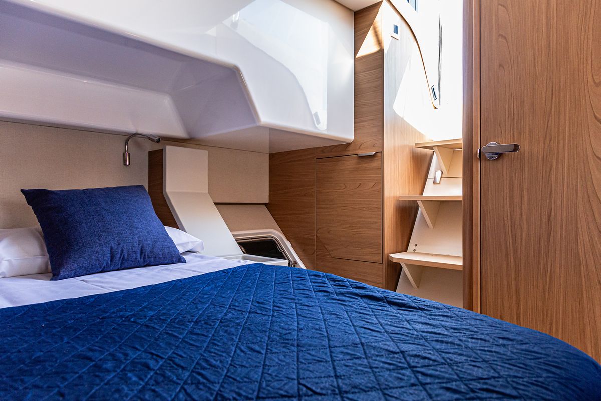 Cabin on Enea, a Bali 4.6 catamaran at Tonnarella, Italy