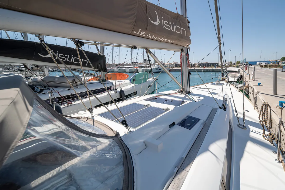 Sirius, a Jeanneau Sun Odyssey 479 sailboat at Municipal Unit of Rhodes, Greece