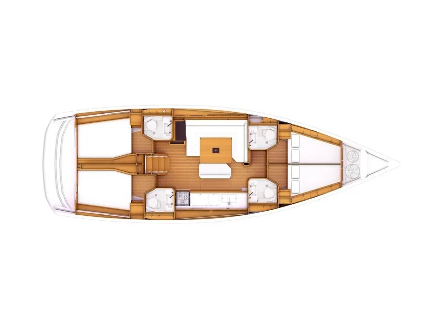 Sirius, a Jeanneau Sun Odyssey 479 sailboat at Municipal Unit of Rhodes, Greece