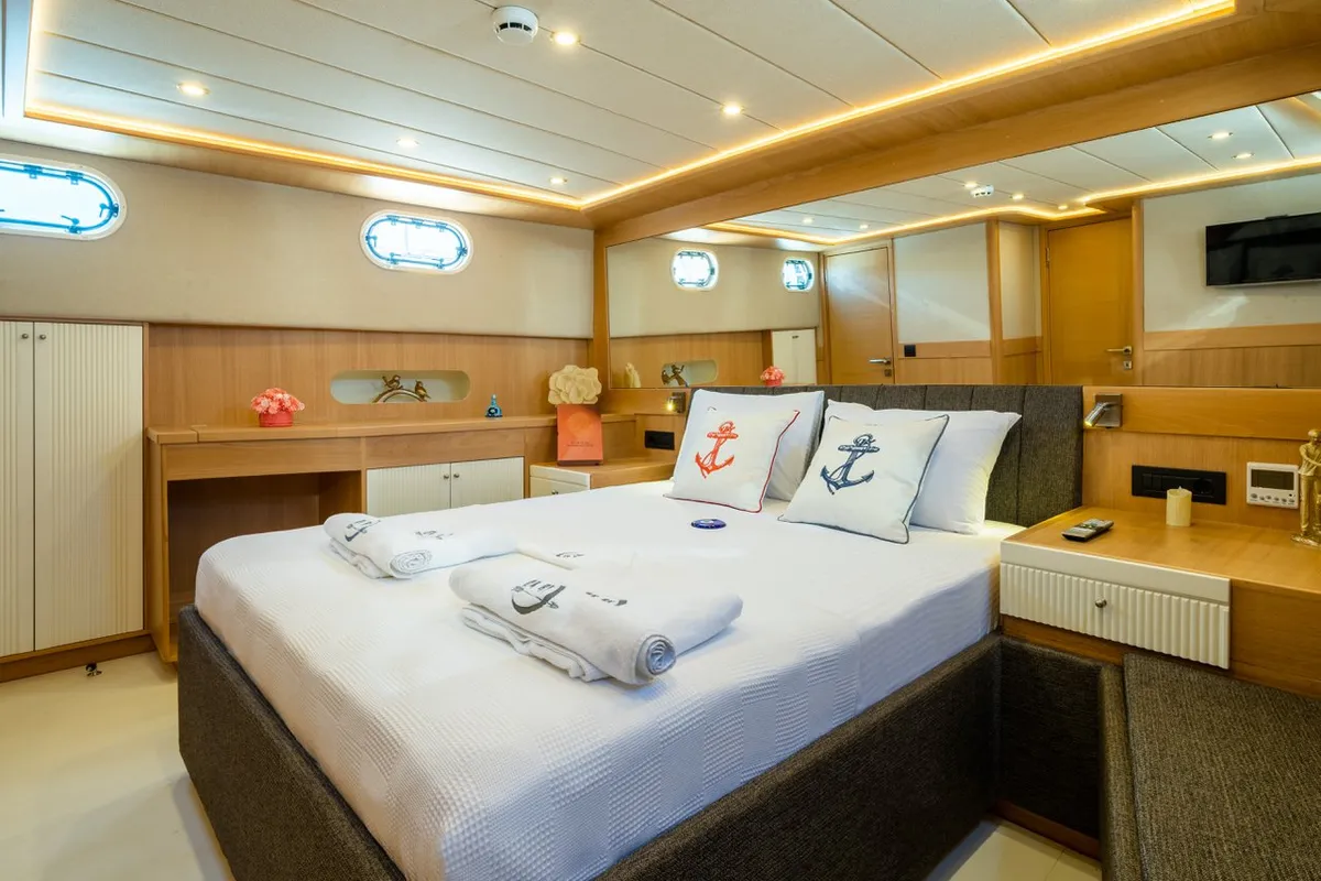 Cabin on Ok Ay, a Custom Made OK AY Gulet yacht at Fethiye, Turkey