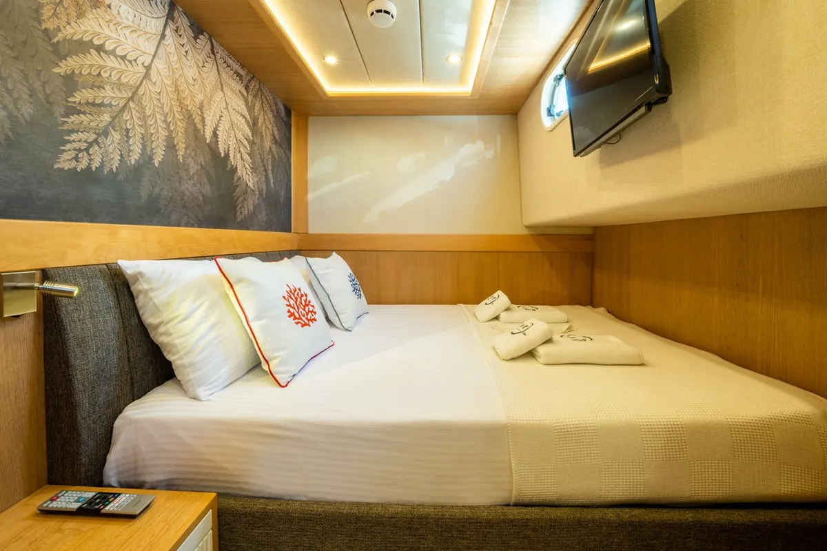 Cabin on Ok Ay, a Custom Made OK AY Gulet yacht at Fethiye, Turkey