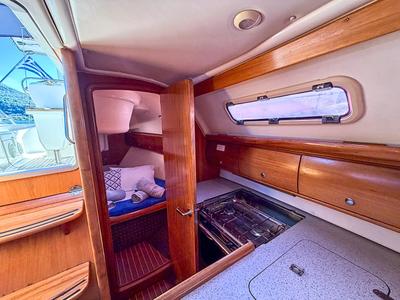 Galley of LILA, a Bavaria Cruiser 32 sailboat at Municipal Unit of Ellomenos, Greece
