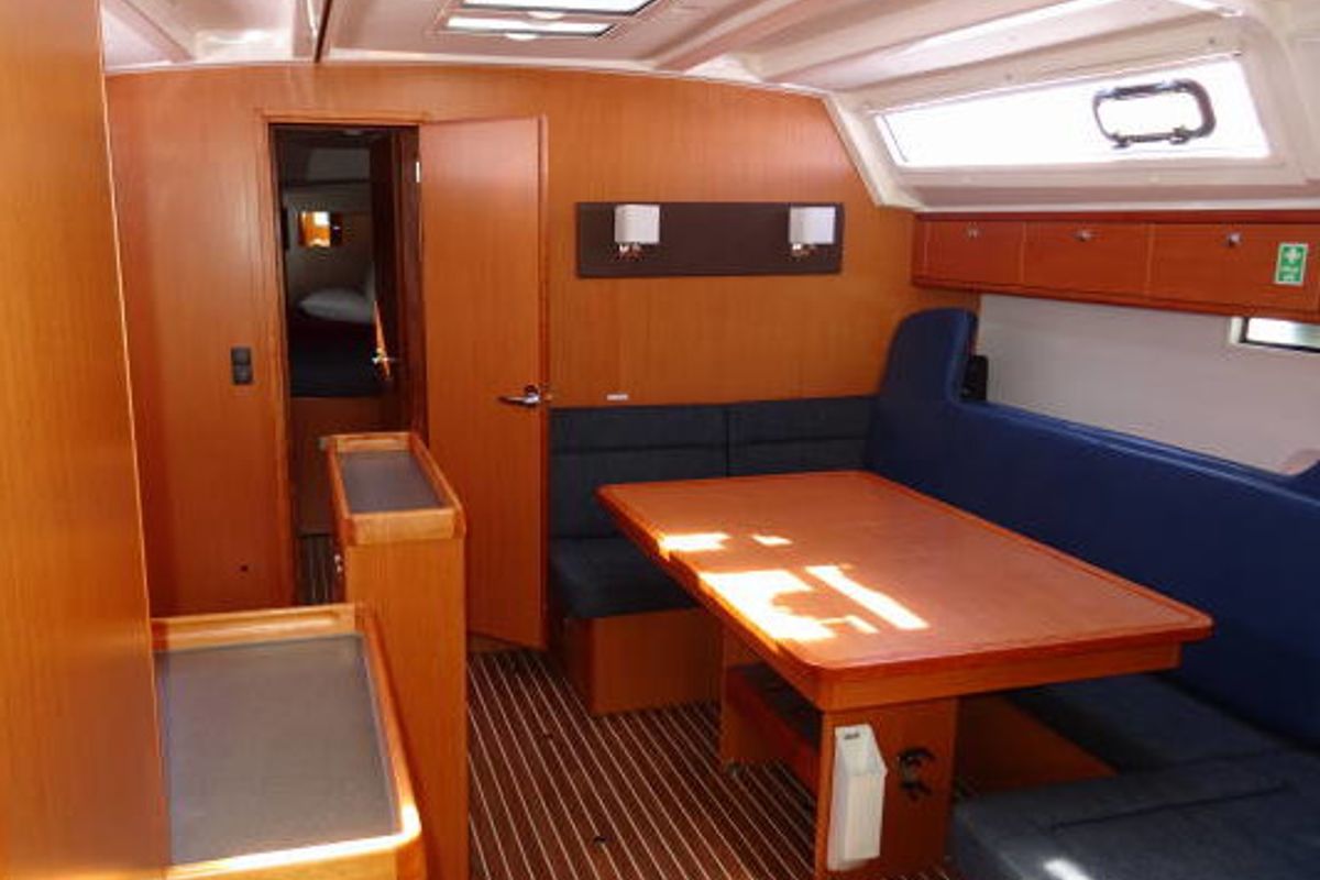 Salon of Rea, a Bavaria Cruiser 46 sailboat at Municipal Unit of Lefkada, Greece