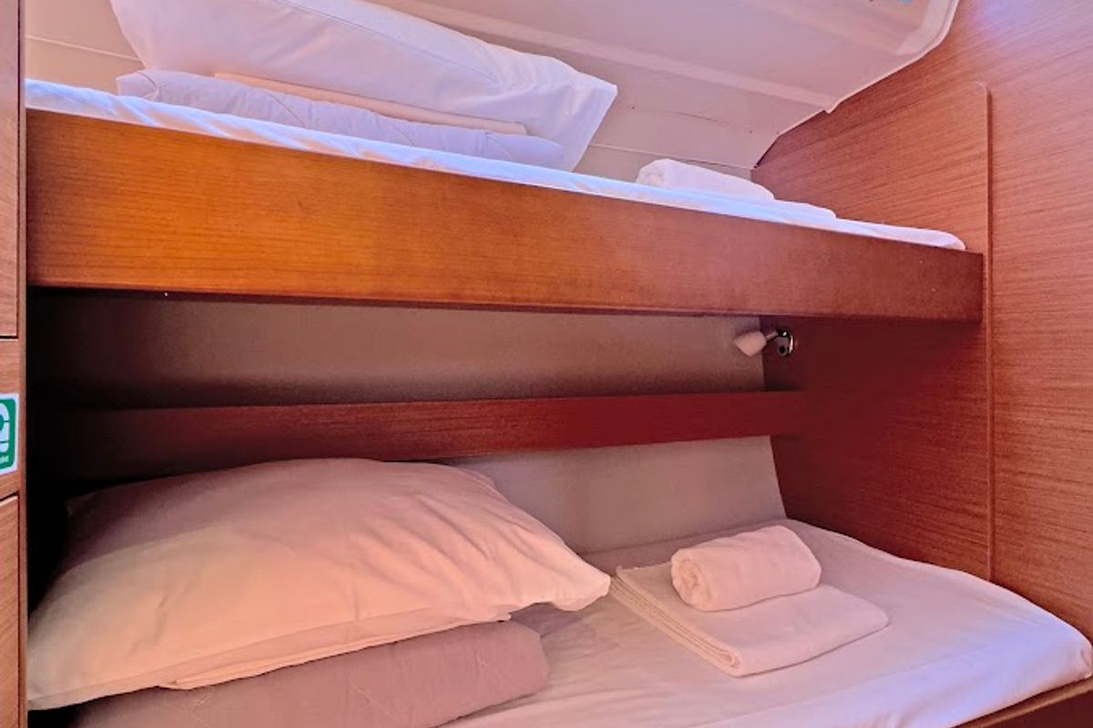 Cabin on Ithaki, a Dufour 430 sailboat at Preveza, Greece