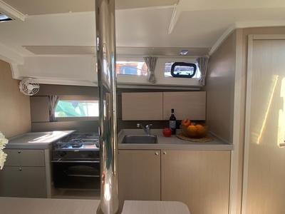 Galley of Polis, a Beneteau Oceanis 35.1 sailboat at Rosignano Solvay, Italy