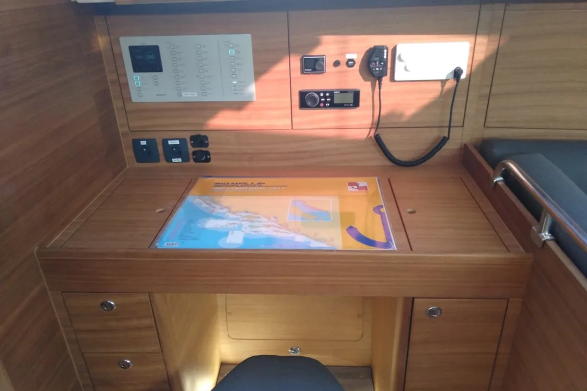 Salon of Sea Cloud 3, a Elan Impression 45.1 sailboat at Grad Pula, Croatia