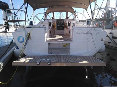 Deck of Sea Cloud 3, a Elan Impression 45.1 sailboat at Grad Pula, Croatia