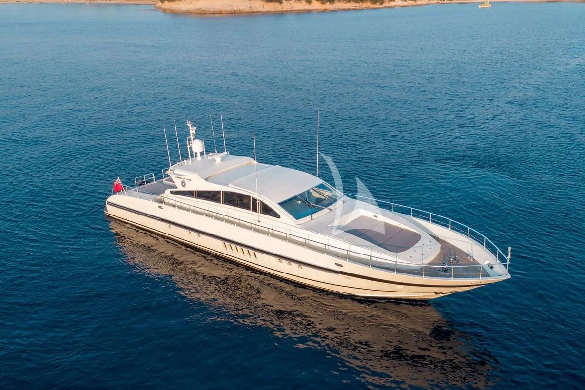 Exterior view of Atrato, a Gulet Arno Leopard 27 yacht at Athens, Greece