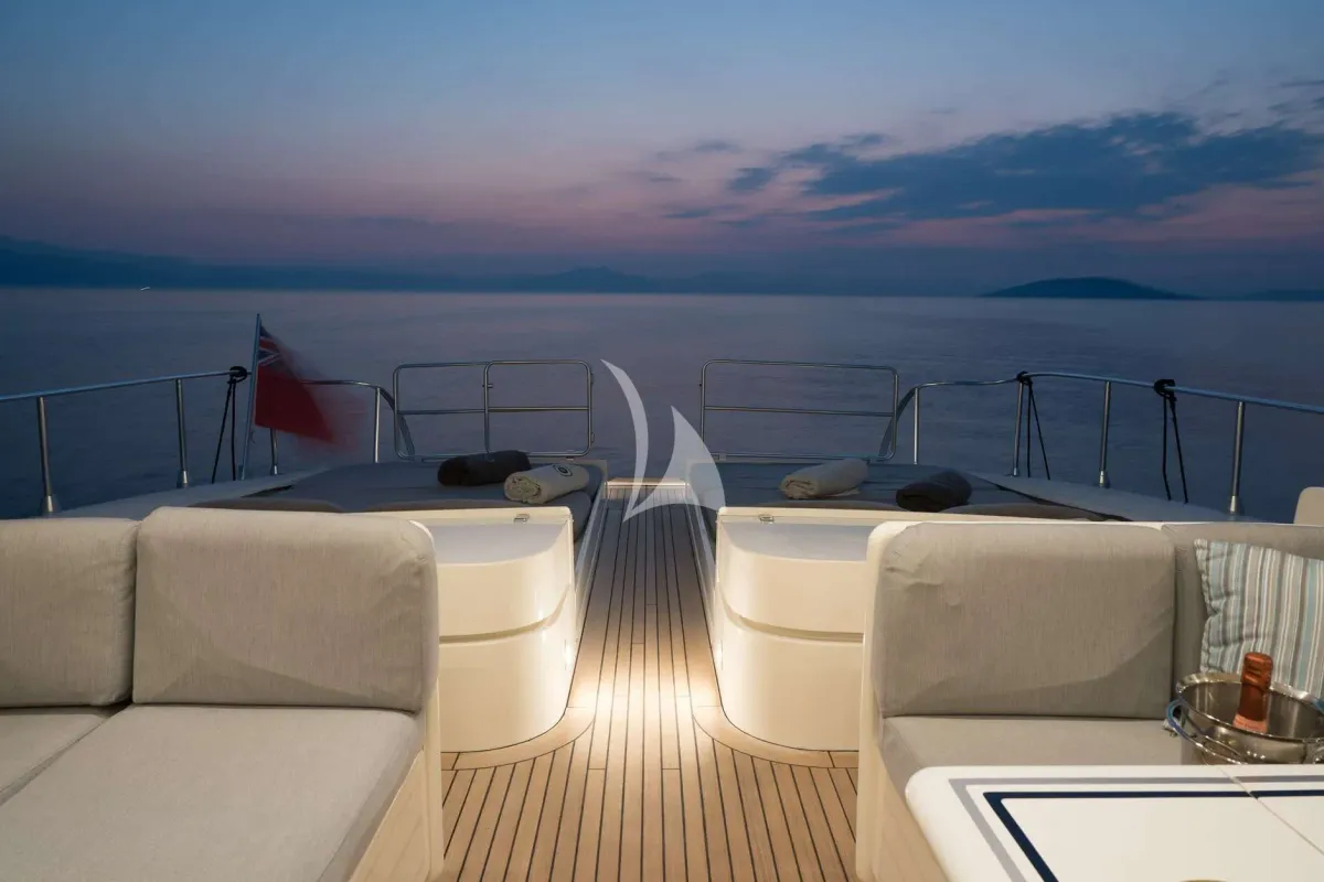 Deck of Atrato, a Gulet Arno Leopard 27 yacht at Athens, Greece