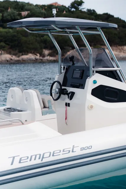 Cockpit of Cap Open 2026, a Gulet Motorboat motorboat at Poltu Quatu, Italy
