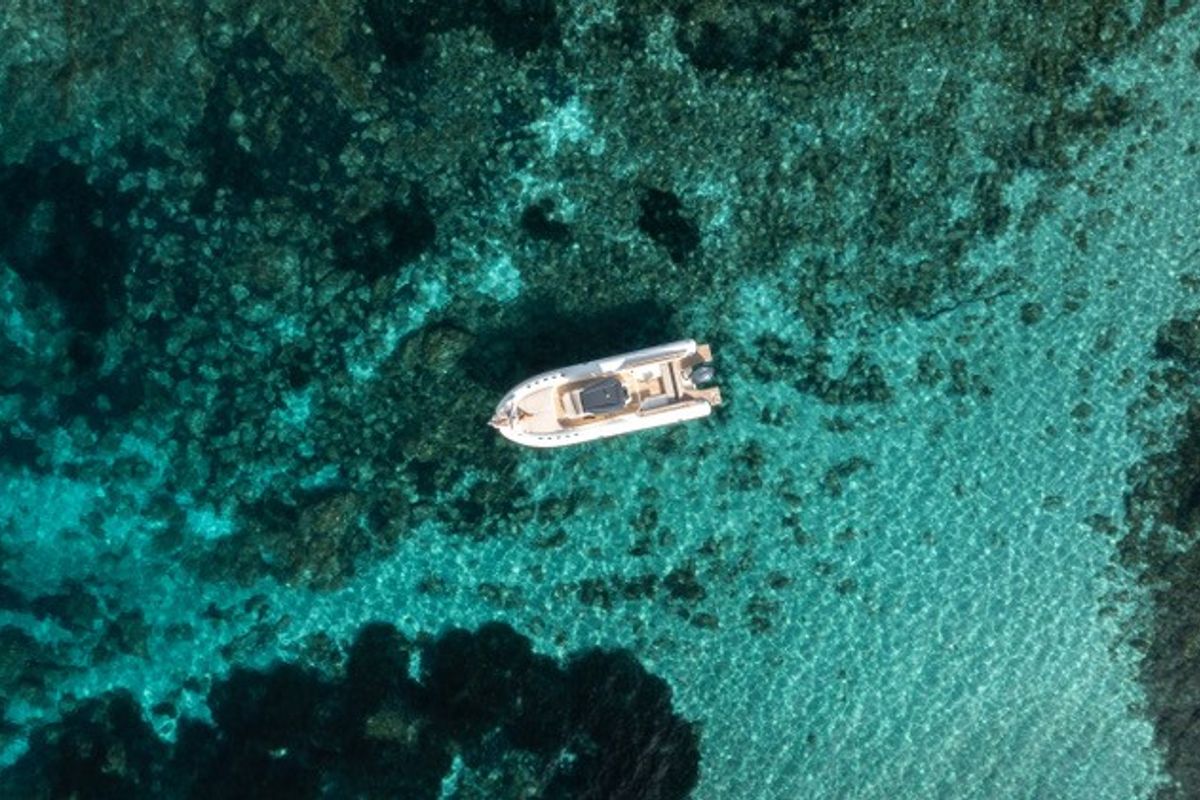 Exterior view of Cap Open 2026, a Gulet Motorboat motorboat at Poltu Quatu, Italy