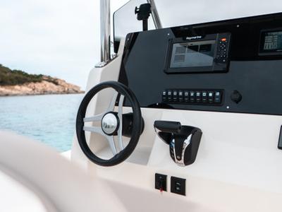 Cockpit of Cap Open 2026, a Gulet Motorboat motorboat at Poltu Quatu, Italy