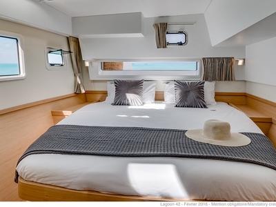 Cabin on Sunsail Lagoon 424 Classic, a Lagoon 42 catamaran at Municipal Unit of Lefkada, Greece